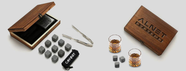 Whiskey rocks stones gift set