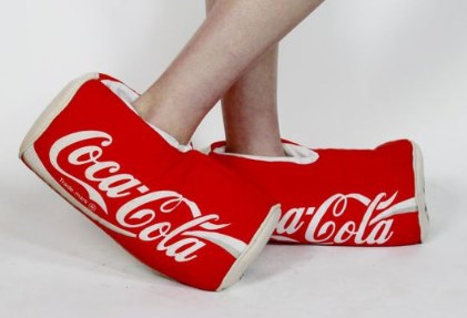 Coca-Cola-themed slippers