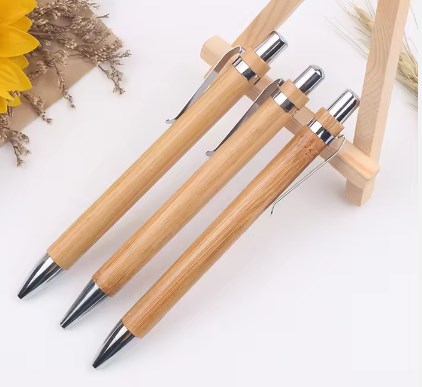 Eco Custom Free sample wooden pen bamboo canetas