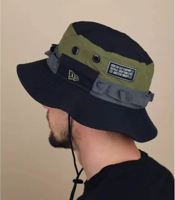 different types of cap 6 New Era Basic Item New Edition Black Adventure Bucket Cap