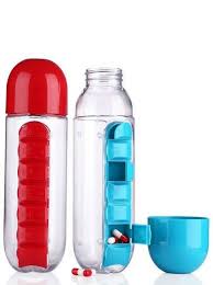 pill container water bottle