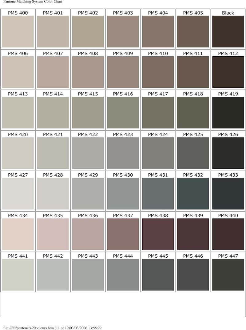 pms color chart 11