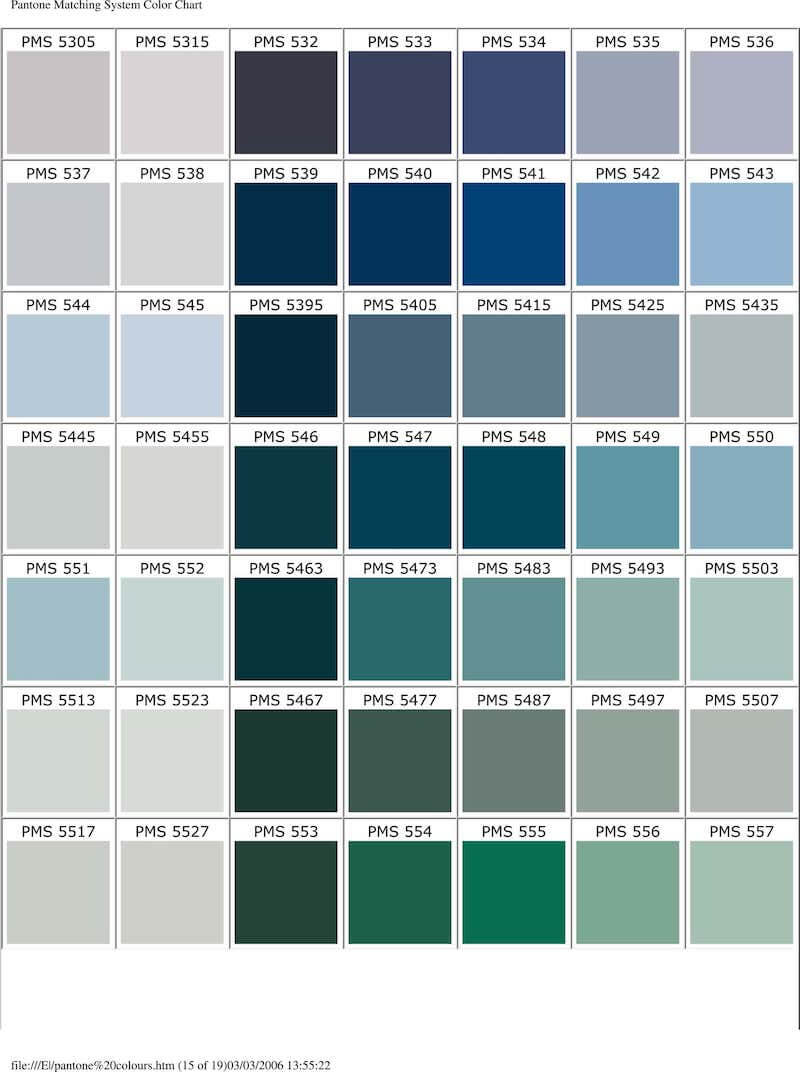 pms color chart 15