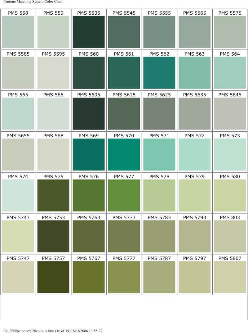 pms color chart 16
