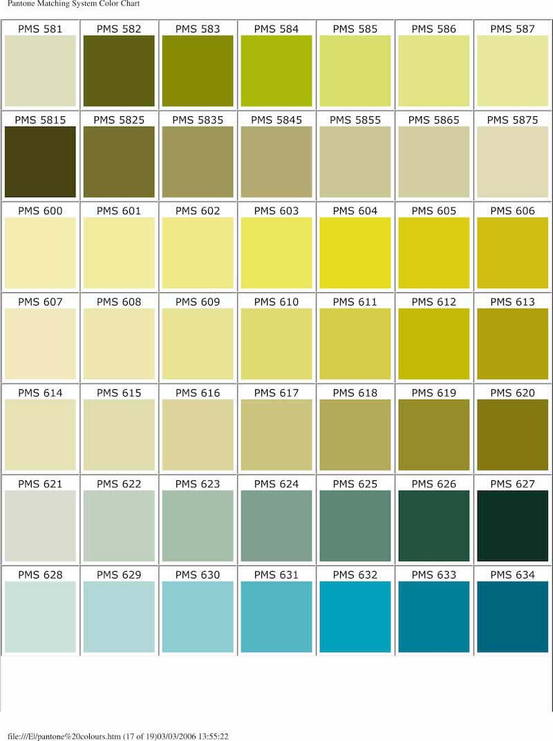 pms color chart 17