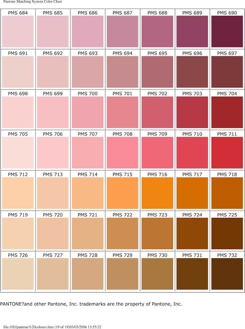 pms color chart 19