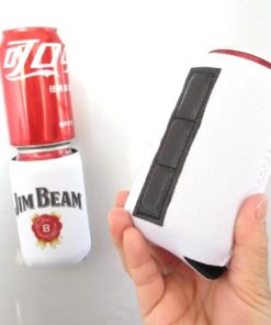 Custom-sized neoprene can cooler with magnetic koozies