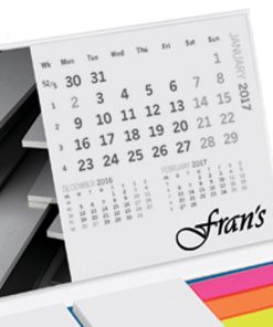 Leather Look Case of Sticky Notes With Calendar 10 Promotional Calendar With Sticky Notes Image 3