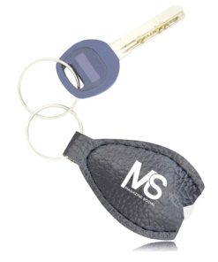 Leatherette Oval Keychain Light Image 1