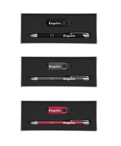 Custom Executive Pen Gift Set with 8GB Flash Drive