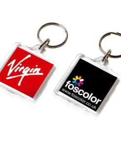 Square Acrylic Key Ring
