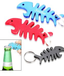 Fish Bone Bottle Opener Keychain