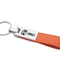 Leatherette Silver Key Ring Image 1