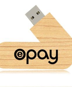 8GB Swivel Swing Wooden Flash Drive