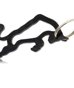 Bull Shaped Bottle Opener Keychain Image 1