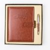 Leather Journal Pen Sets Personalized 1 Corporate Leather Notebook & Roller Pen Gift Set
