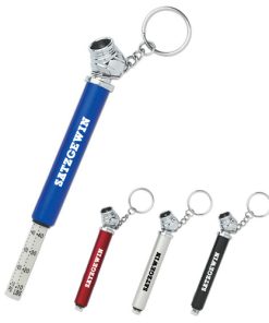 Custom Mini Tire Gauge Keychain Image 1