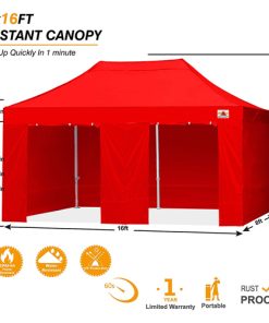 Pop Up Canopy With Sidewalls 11 Promotional Commercial Canopy Tent with Side Walls Image 2