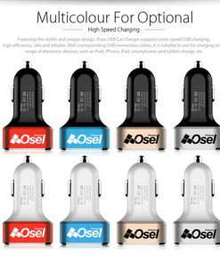 Aluminum 3 Ports USB Car Charger 14 Aluminum 3 Ports USB Car Charger Image 3