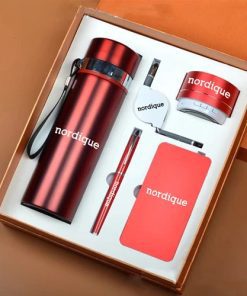 Bluetooth Speaker & Power Bank Gift Set with Pen, Bottle, & 2 in 1 Data Cable