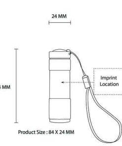 Aluminum 9 LED Flashlight with Strap 21 Promotional 9 LED Aluminum Flashlight Image 9