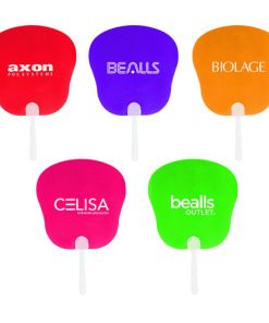 Plastic Curved Hand Fan Image 1