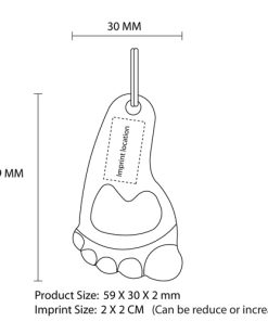 Foot Bottle Opener 21 Foot Shape Bottle Opener Keychain Image 9