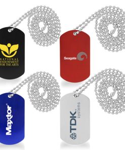 Neck Ball Chain Rectangle Dog Tag