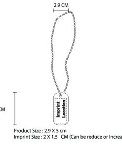 Neck Ball Chain Rectangle Dog Tag 21 Neck Ball Chain Rectangle Dog Tag Image 9