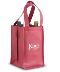 Non-Woven 4 Bottle Wine Tote Bag