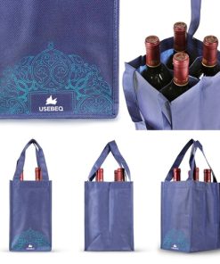 Non-Woven 4 Bottle Wine Tote Bag 10 Non-Woven 4 Bottle Wine Tote Bag Image 2