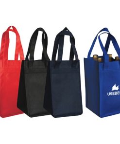 Non-Woven 4 Bottle Wine Tote Bag 12 Non-Woven 4 Bottle Wine Tote Bag Image 4