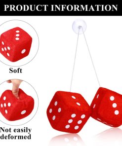 Hanging Square Car Dice with Suction Cup Image 1