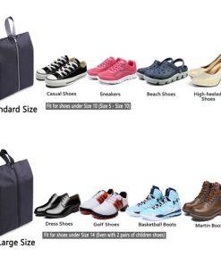 waterproof travel shoe bag with zipper 11 Custom Waterproof Travel Shoe Bags with Zipper Image 2
