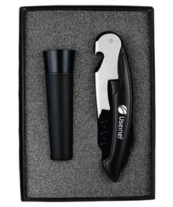 Custom Printed Wine Opener Vacuum Stopper Set 7 Custom Wine Opener & Vaccum Stopper Set Image 1