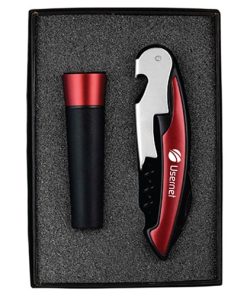Custom Printed Wine Opener Vacuum Stopper Set 9 Custom Wine Opener & Vaccum Stopper Set Image 3