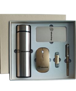 Wireless Mouse & Flash Drive Gift Set with Pen, Bottle & Power Bank Image 1
