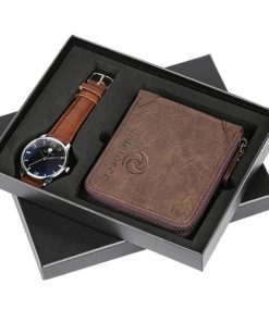 Zipper Wallet & Wrist Watch Gift Set