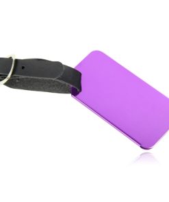 Aluminum Luggage Tag With Leather Belt Image 1