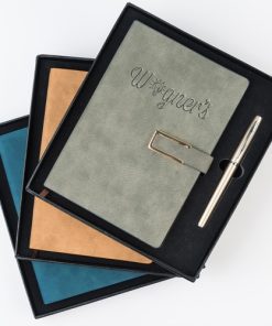 PU Leather Notebook Gift Set with Pen 13 Hard Cover PU Leather Notebook Set with Pen Image 5