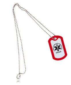 Rectangle Dog Tag With Rubber Silencer