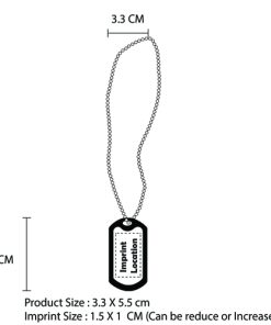 Dog Tags Silencers 21 Rectangle Dog Tag With Rubber Silencer Image 9