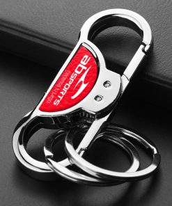 Silver Double Ring Key Chain