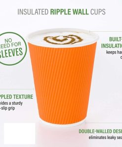 20 Ounce Ripple Insulated Paper Cups Image 1