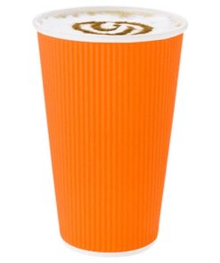 20oz Ripple Paper Hot Cups 10 20 Ounce Ripple Insulated Paper Cups Image 2