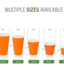 20oz Ripple Paper Hot Cups 13 20 Ounce Ripple Insulated Paper Cups Image 5