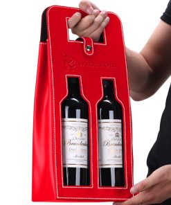 Leather 2 Wine Carrying Tote