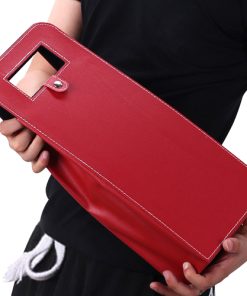 Leather Wine Tote 14 Leather 2 Wine Carrying Tote Image 4