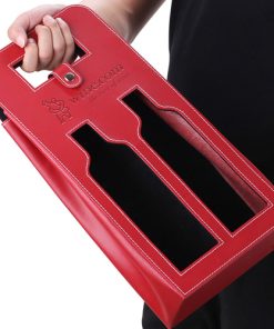 Leather Wine Tote 15 Leather 2 Wine Carrying Tote Image 5