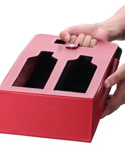 Leather Wine Tote 16 Leather 2 Wine Carrying Tote Image 6